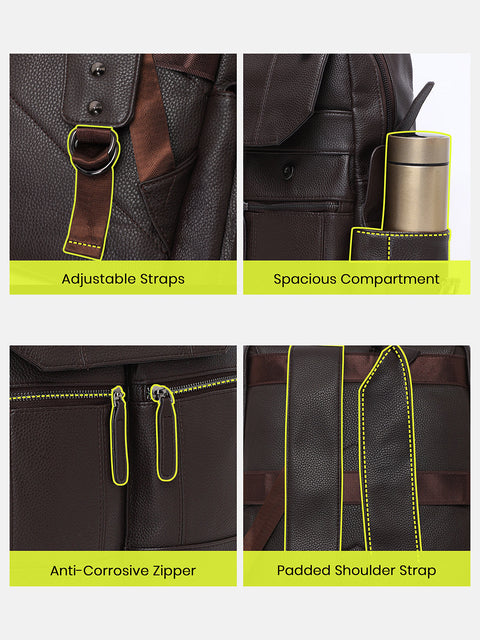 CAHOOT Men's The City Trek Backpack - Coffee Brown