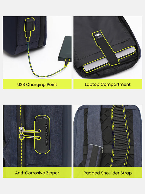 CAHOOT Men's The UrbanMile Backpack - Navy Blue