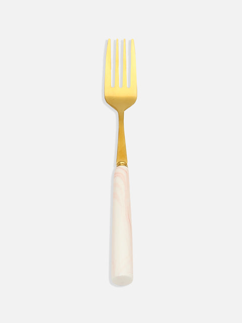 Blush Pink & Gold Solid Stainless Steel Cutlery Set
