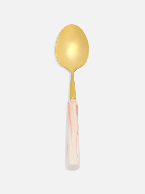 Blush Pink & Gold Solid Stainless Steel Cutlery Set
