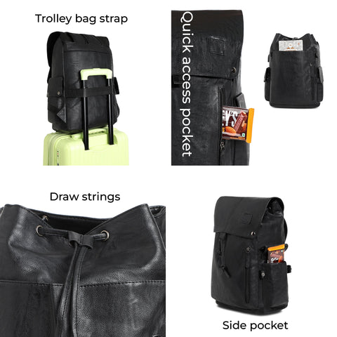 CAHOOT Men's The Trekker Backpack - Grease Black