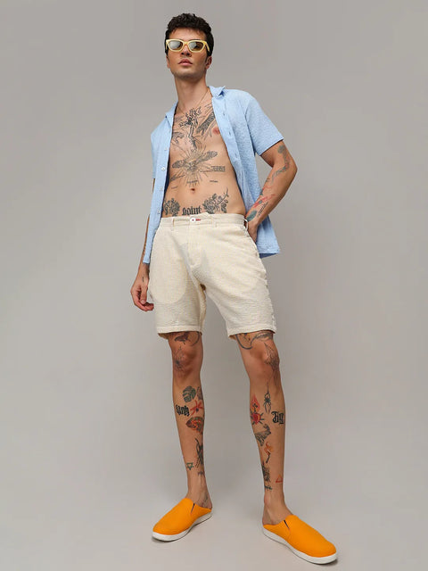 Hooked Seersucker Stripe Shorts