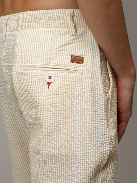 Hooked Seersucker Stripe Shorts