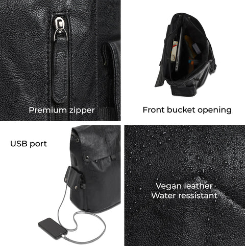 CAHOOT Men's The Trekker Backpack - Grease Black