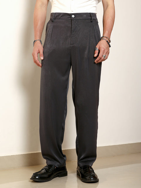 Hookd Lightweight - Black Pleated Trousers