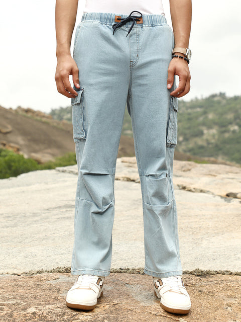 Runway Gods Straight-Leg Parachute Denim Jeans
