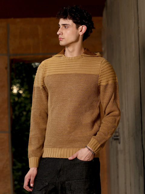 Behookd Textured Knit Pullover Sweater