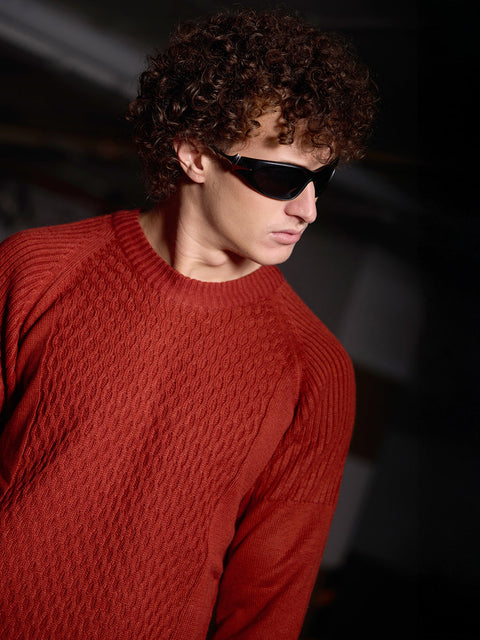 Chaos Mesh-Knit Pullover Sweater