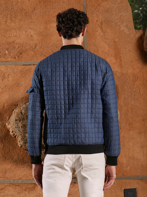 Behookd Cubic-Quilted Bomber Jacket
