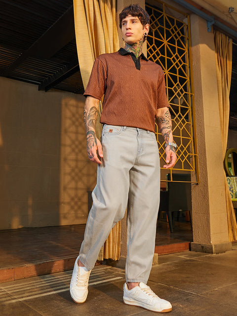 Chaos Light-Wash Carrot-Fit Denim Jeans