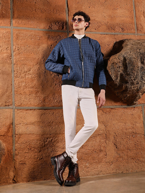 Behookd Cubic-Quilted Bomber Jacket