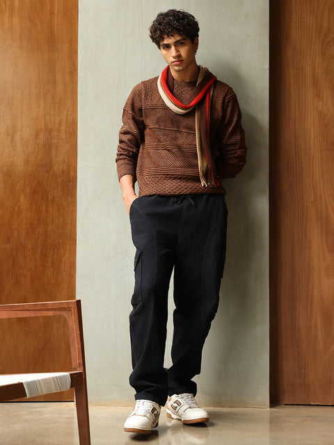 Hookd Textured-Knit Pullover Sweater