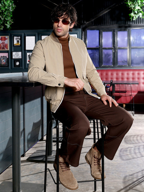 Hooked Panelled Crease-Tactile Jacket