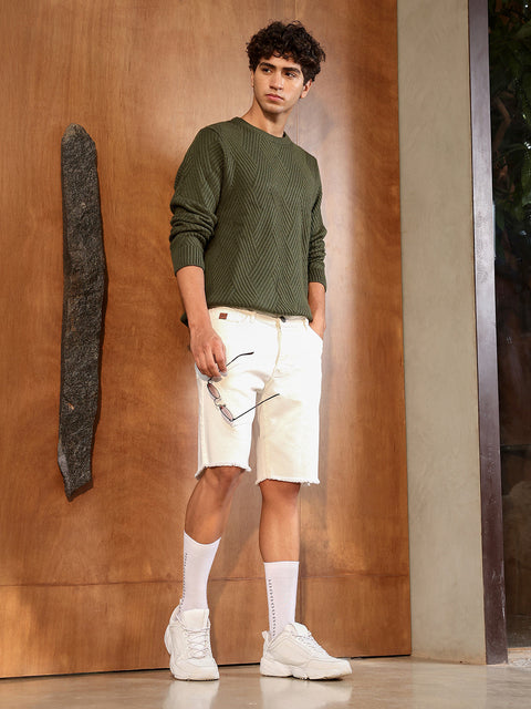 Chaos Basket-Knit Pullover Sweater