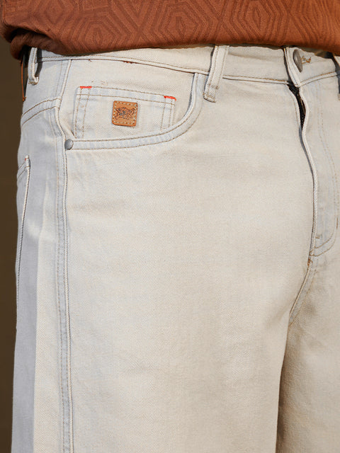 Chaos Light-Wash Carrot-Fit Denim Jeans