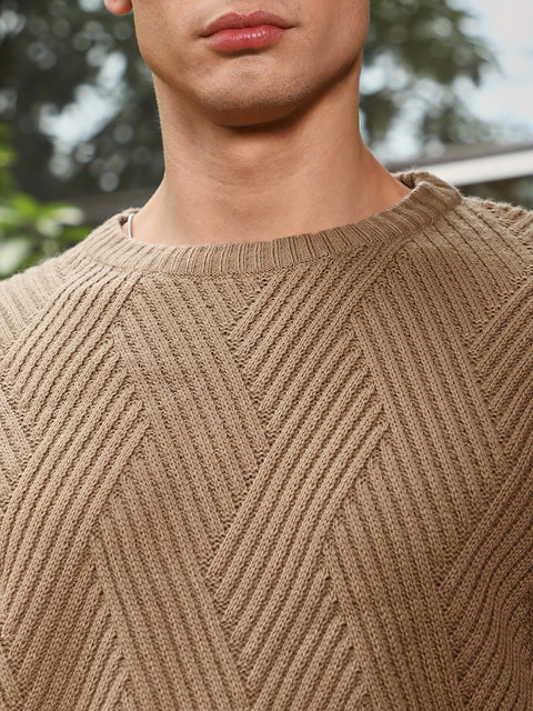 Hookd Basket-Knit Pullover Sweater