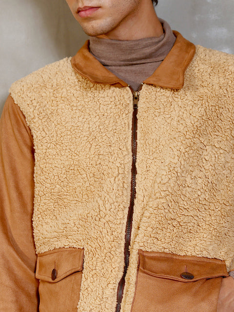 Game Face Contrast Sherpa Jacket