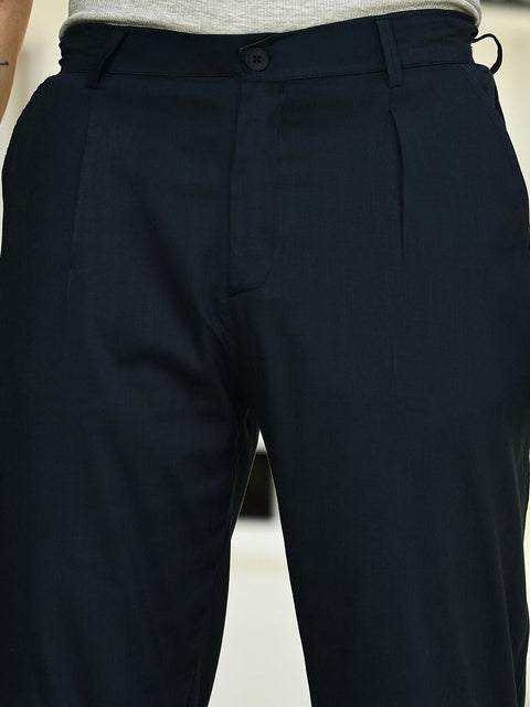 Behookd Linen-Blend Tapered Trousers