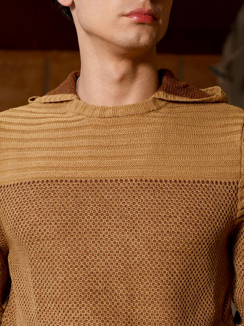 Behookd Textured Knit Pullover Sweater