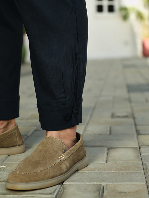 Behookd Linen-Blend Tapered Trousers