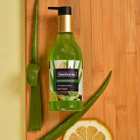 Bonhomie Aloe Vera and Lemon oil body wash