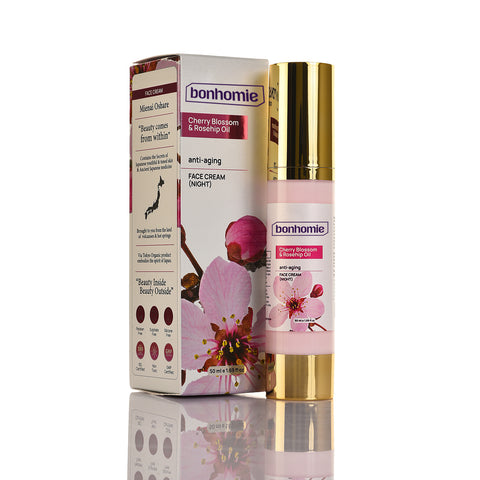 Bonhomie Cherry blossom and Rosehip oil Face cream (Night)