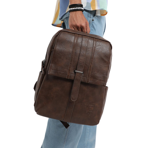 CAHOOT Men's The Enigma Backpack - Coffee Brown