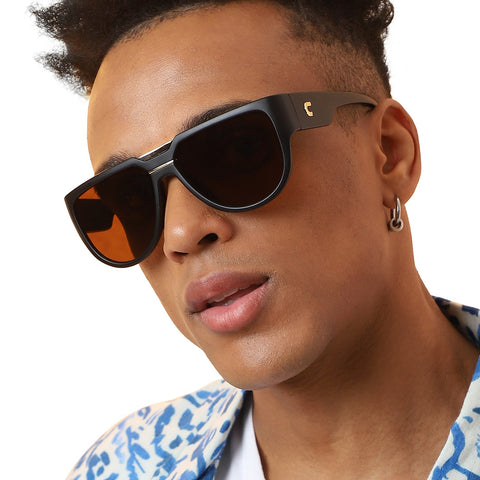 Chaos - Solid Wayfarer Sunglasses - Black