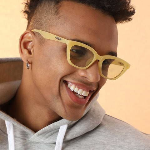 Chaos - Solid Cateye Sunglasses - Yellow