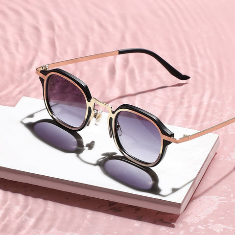 CAHOOT Solid Square Sunglasses - Gold & Black