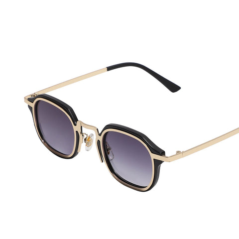 Solid Square Sunglasses - Gold & Black