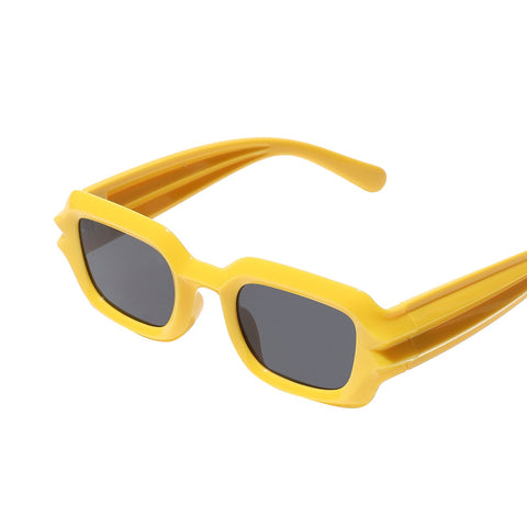 Solid Rectangular Sunglasses - Yellow