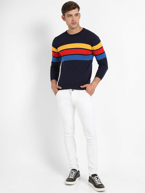 Behookd Contrast Panel Pullover Sweater
