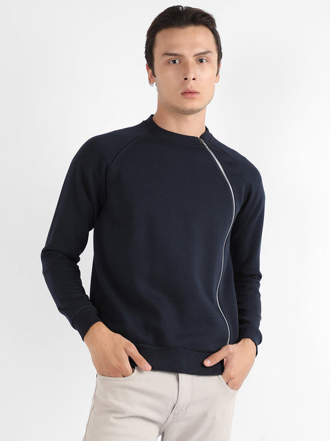 STARCAST Sweatshirt With Asymmetriclal Zip