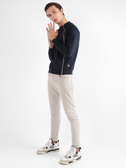 Behookd Sweatshirt With Asymmetriclal Zip