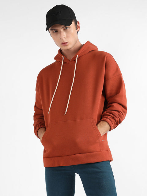 Hooked Oversized Pullover Sweatshirt With Kangaroo Pocket