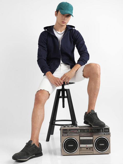 Behookd Zip-Front Hoodie With Contrast Drawstring