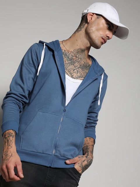 CTRL CLUB Zip-Front Hoodie With Contrast Drawstring