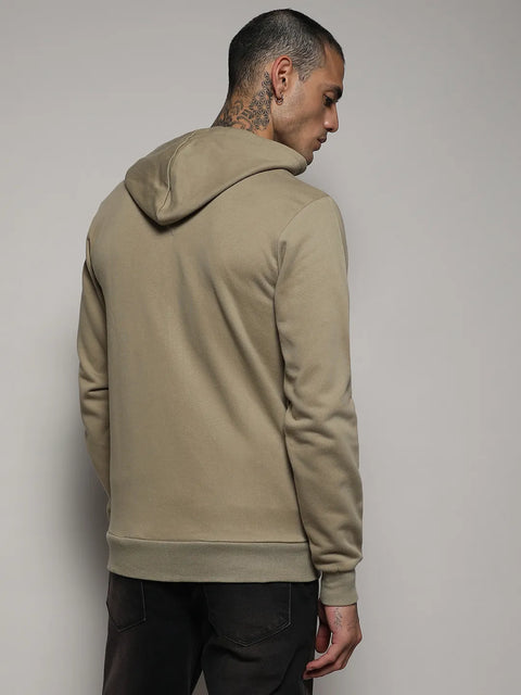 Just Be Zip-Front Hoodie With Contrast Drawstring