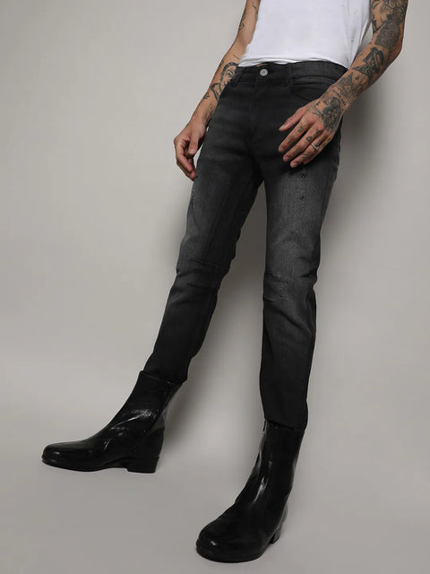 Just Be Minimal Side Distressed Denim Jeans