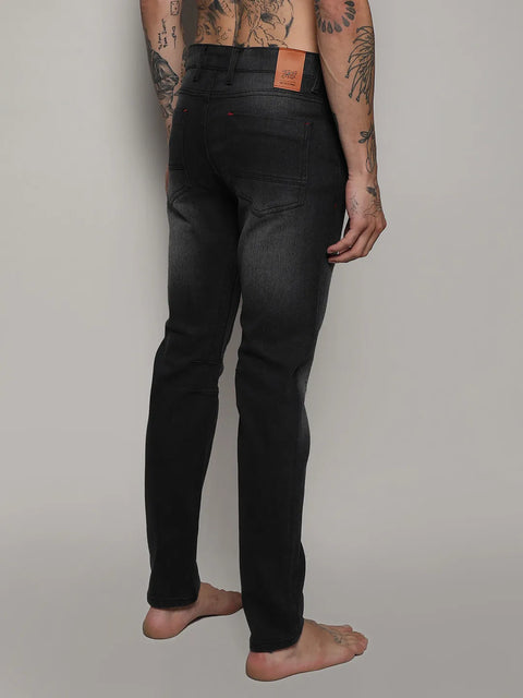 Just Be Minimal Side Distressed Denim Jeans