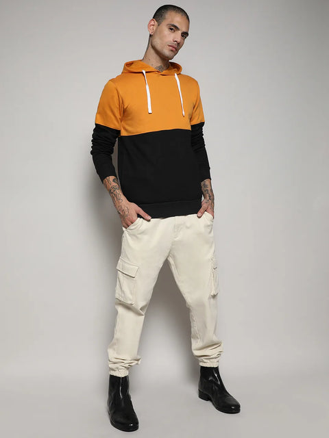 Just Be Pullover Hoodie With Ribbed Hem
