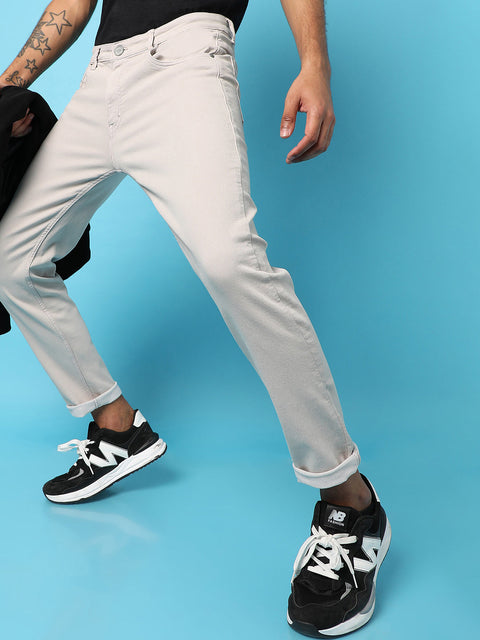 Game Face Rolled Hem Denim Jeans