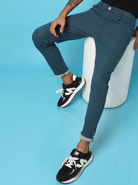 Game Face Rolled Hem Denim Jeans