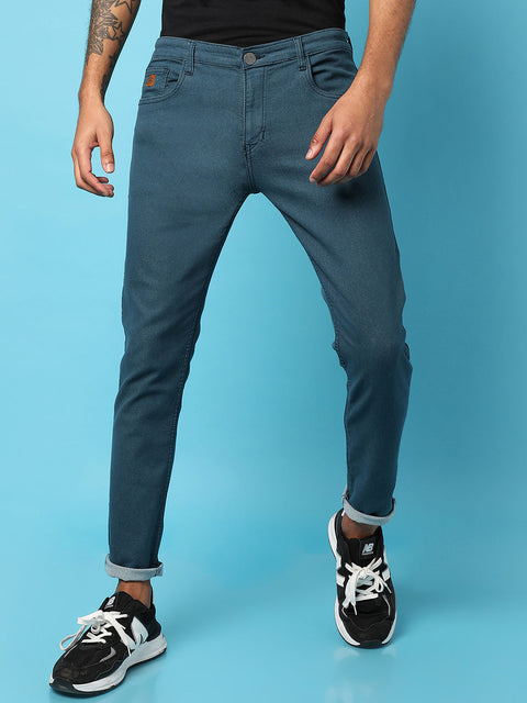 Game Face Rolled Hem Denim Jeans