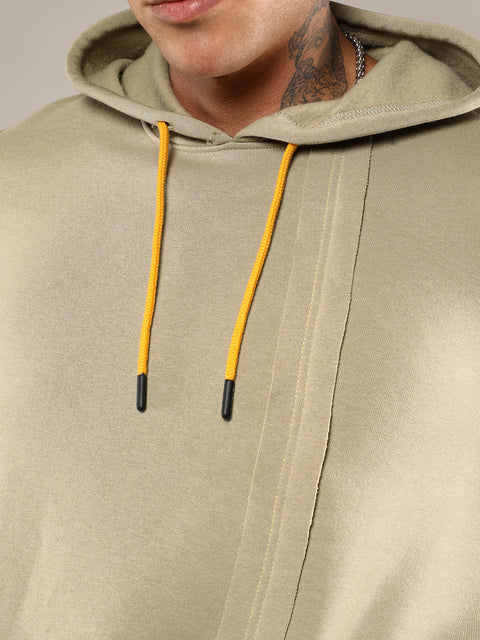 Runway Gods Pullover Hoodie With Contrast Striped Sleeve