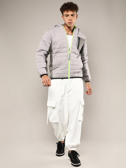 Behookd Puffer Jacket With Contrast Zipper