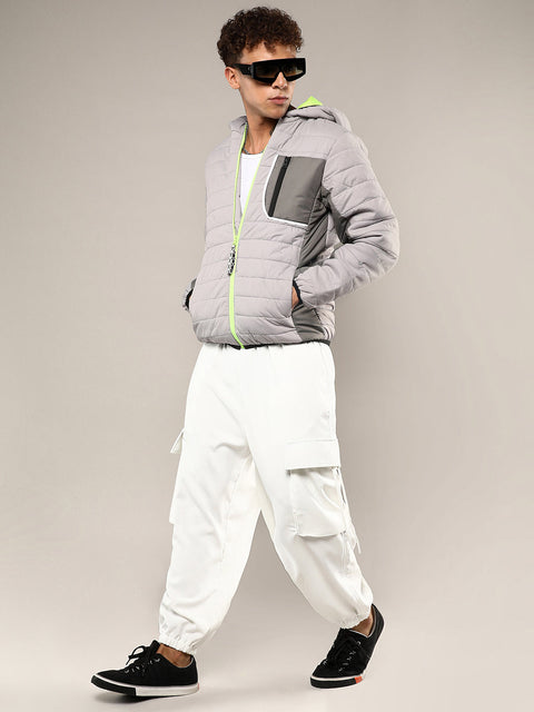 Behookd Puffer Jacket With Contrast Zipper