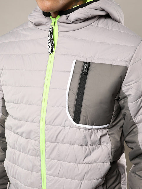 Behookd Puffer Jacket With Contrast Zipper