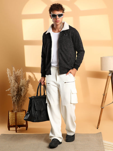 CAHOOT Heathered Jacket With Fleece Detail